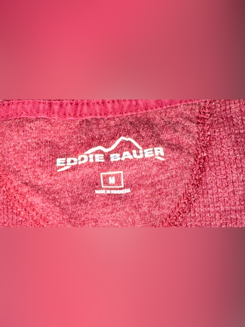Eddie Bauer Long Sleeve Henley in maroon - Picture 3 of 3